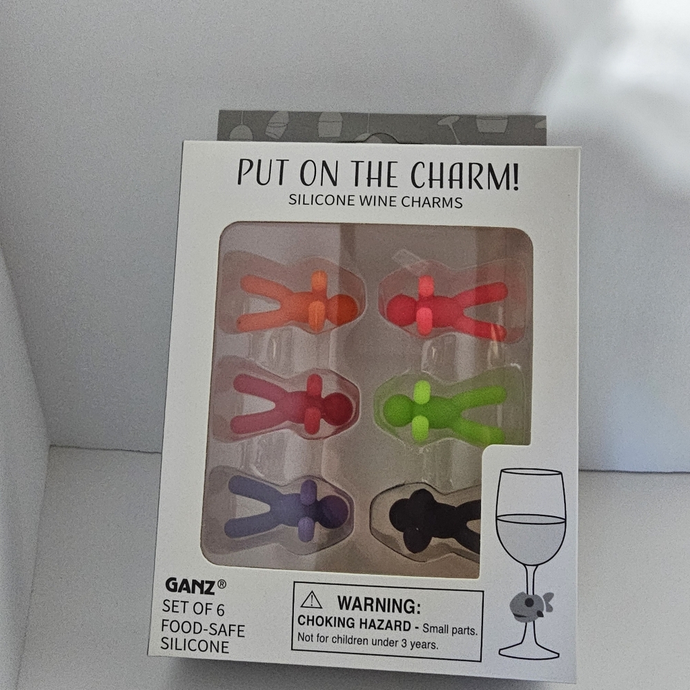 Silicone wine charms